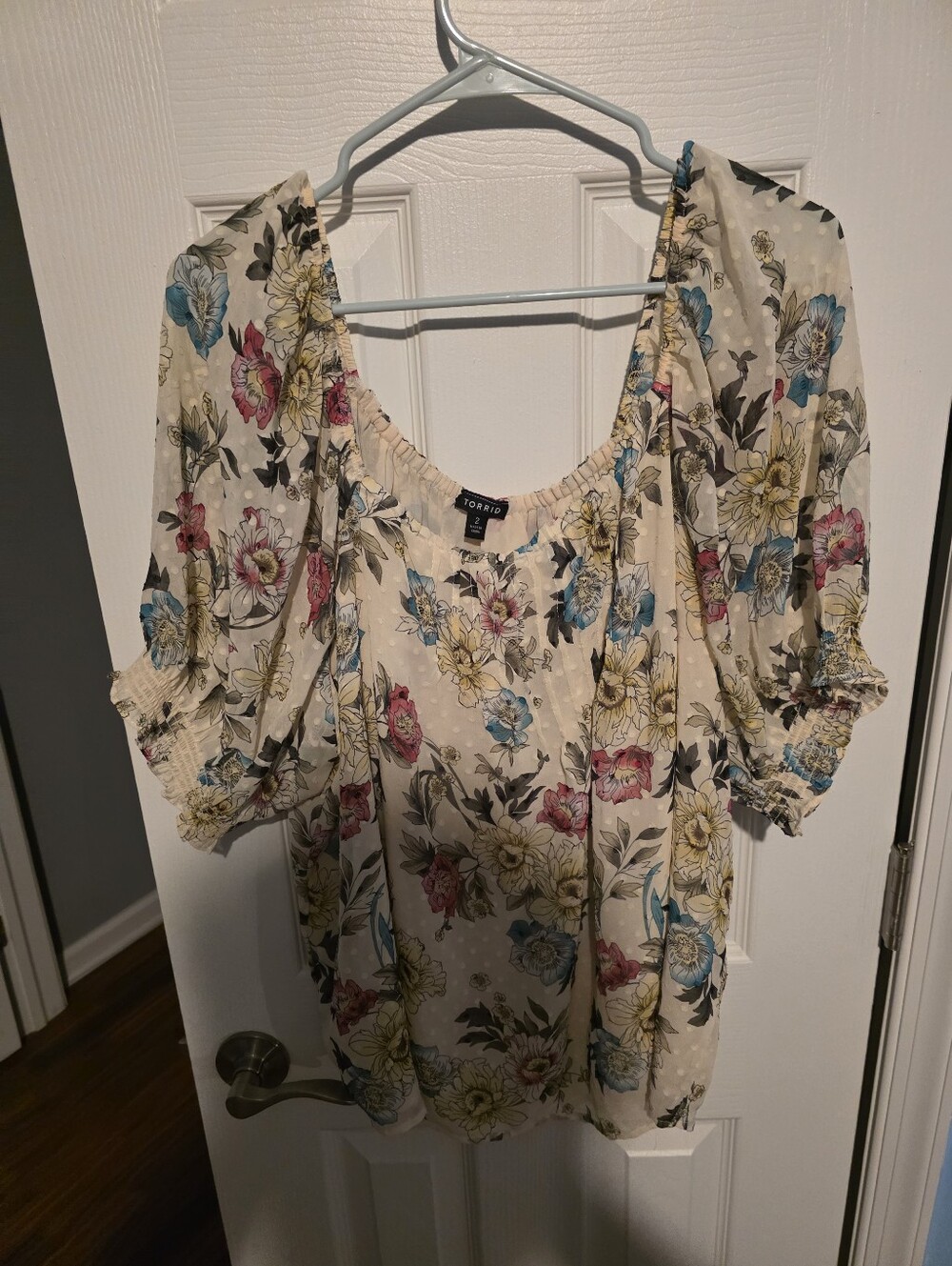 Torrid Short Sleeved Floral Top